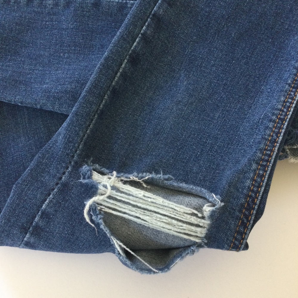 Top Shop Moto Jamie Distressed Jeans - Picture 5 of 5